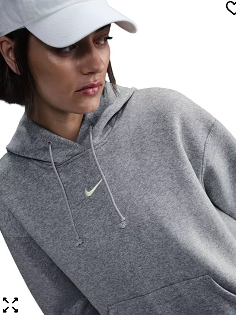 Nike Women's Sportswear Phoenix Fleece Oversized Pullover Hoodie Dark Gray
